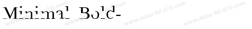 Minimal Bold字体转换